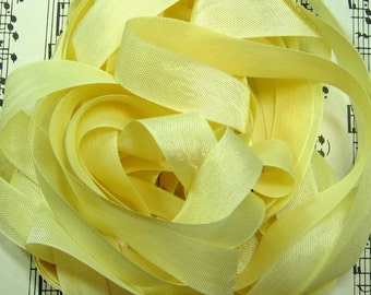 Pale Lemon Sorbet Seam Binding Silky Rayon Seam Binding Ribbon - 9 yards PSS 0506