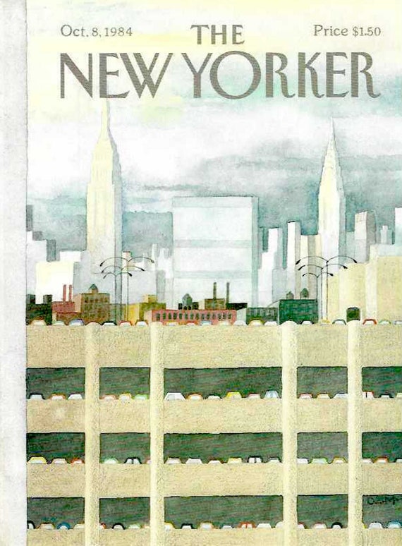 The New Yorker Magazine Cover Oct. 8 1984 Large Parking | Etsy