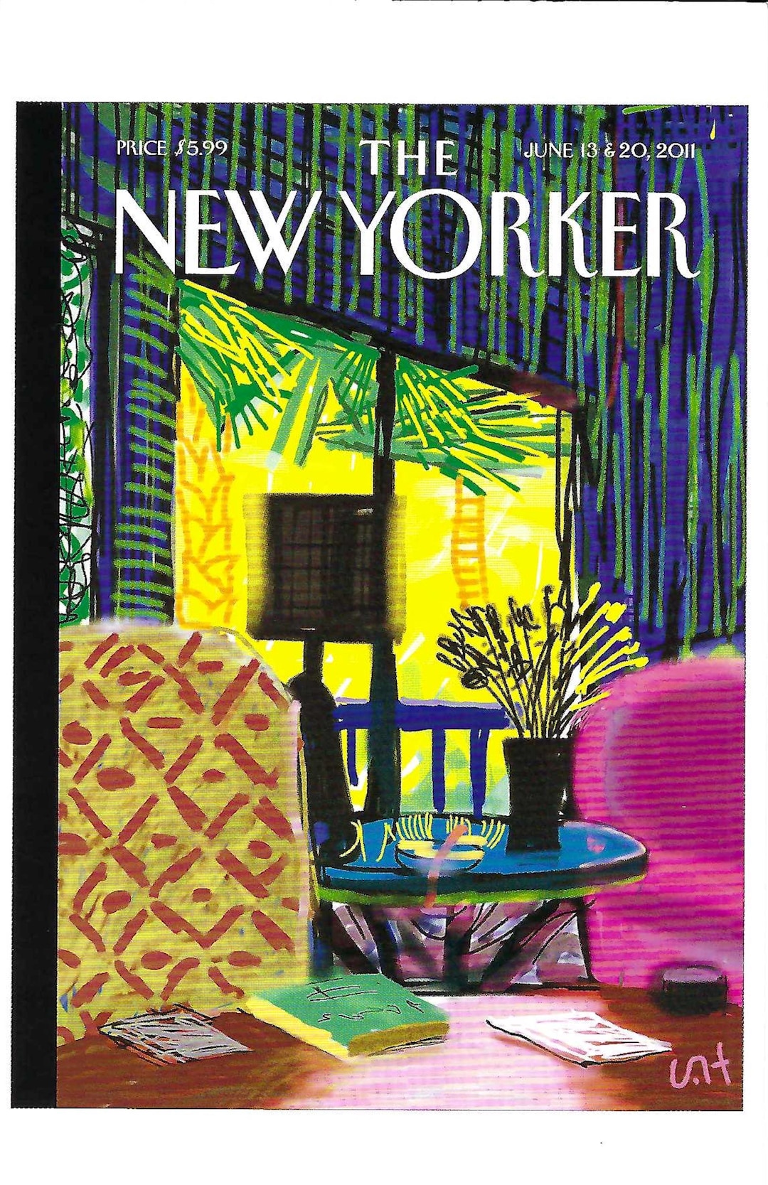 Postcard New Yorker Magazine Cover, June 13 & 20, 2011, California