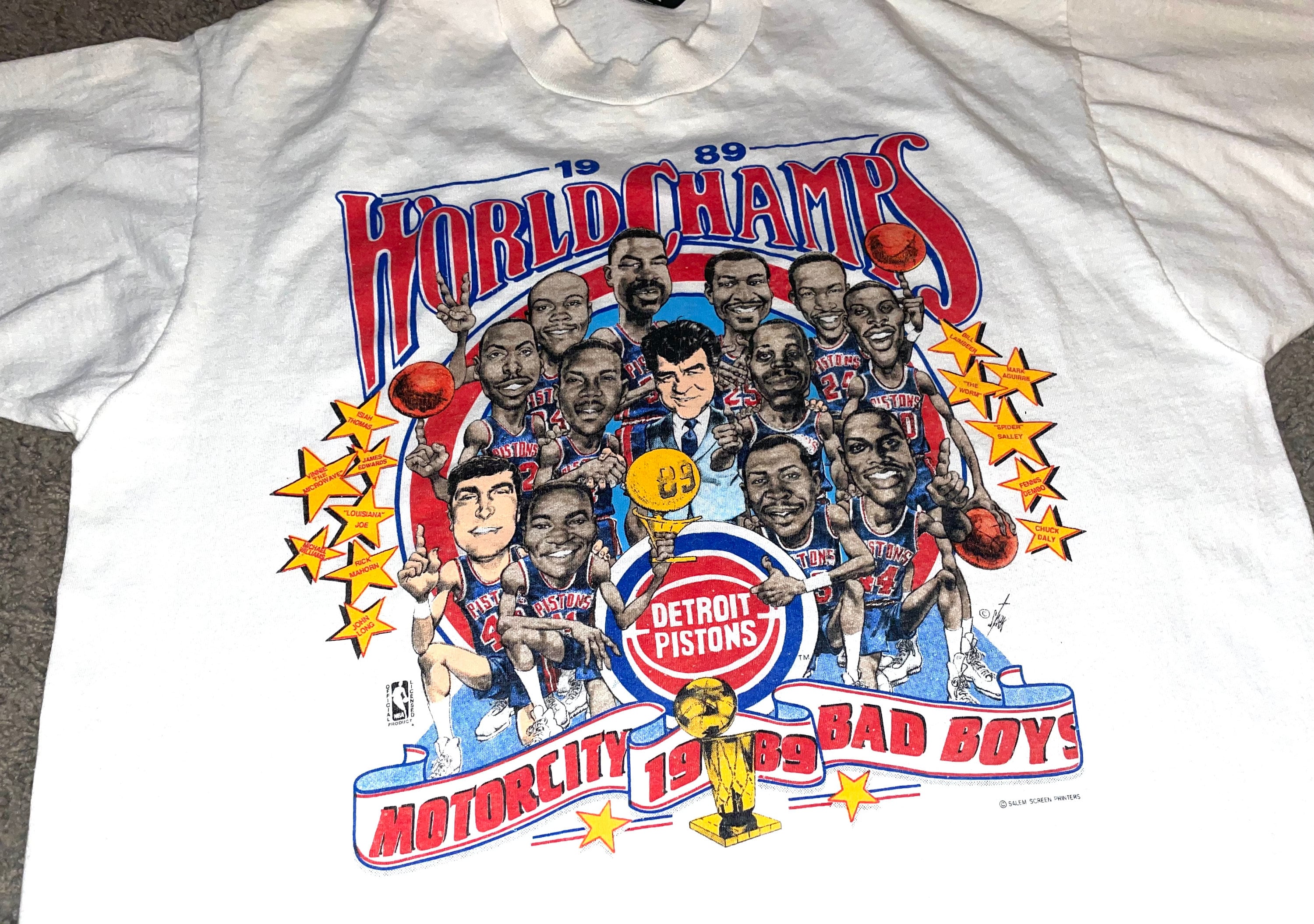 Vintage 1989 Authentic Detroit Pistons Bad Boys World Champs - Etsy