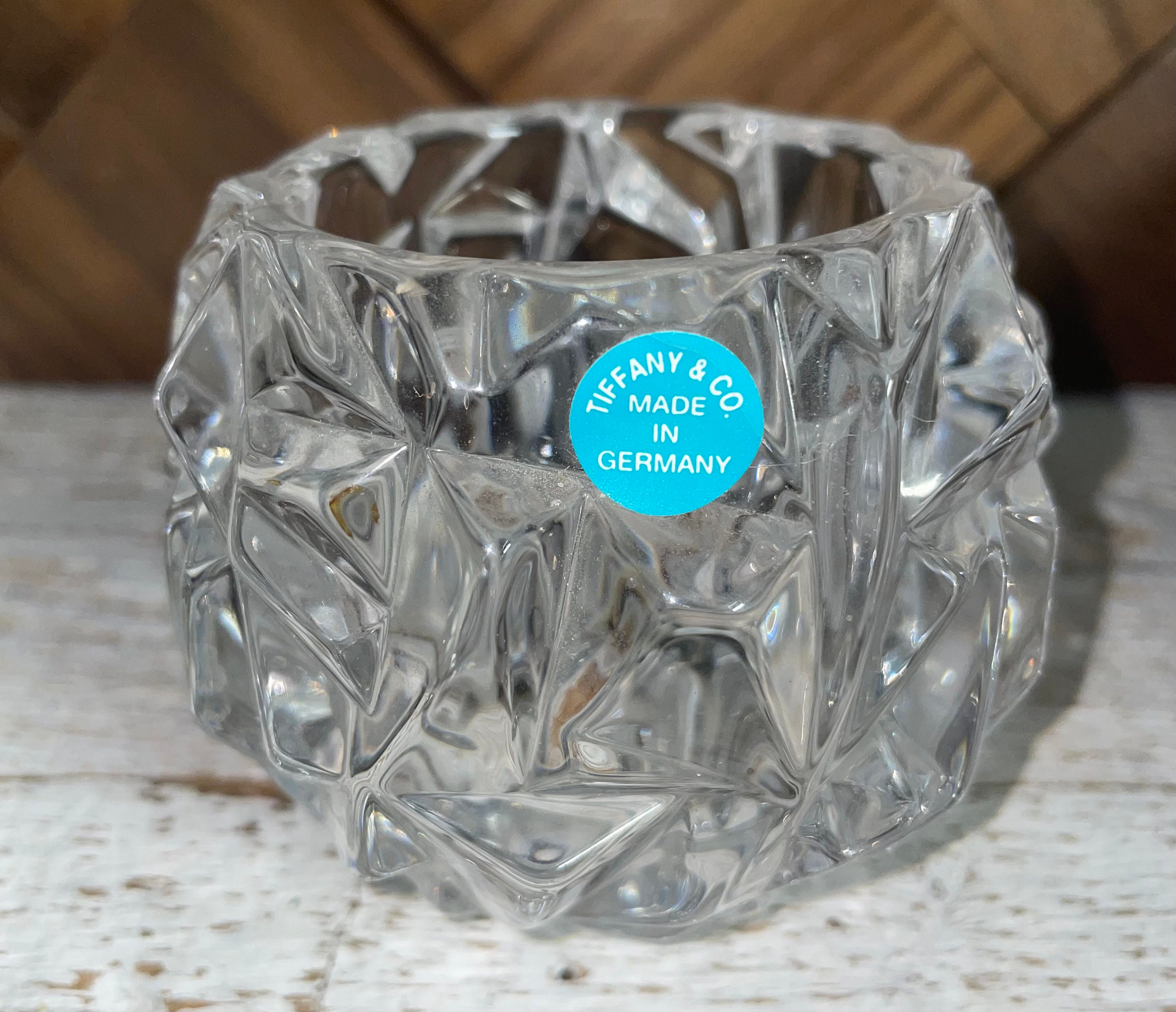 Tiffany and Co Crystal Candle Holder Votive Made in Germany