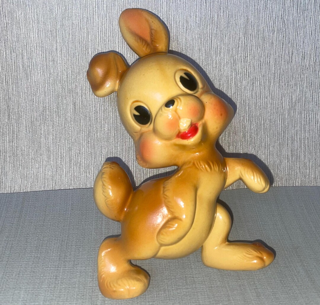 Vintage 50s Rempel Squeaky Easter Bunny Rabbit Collectible Squeaky Toy ...