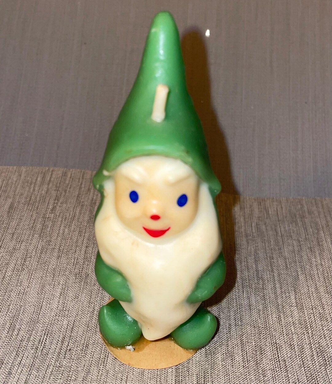 Vintage Gurley Mid Century Green Elf Candle Etsy
