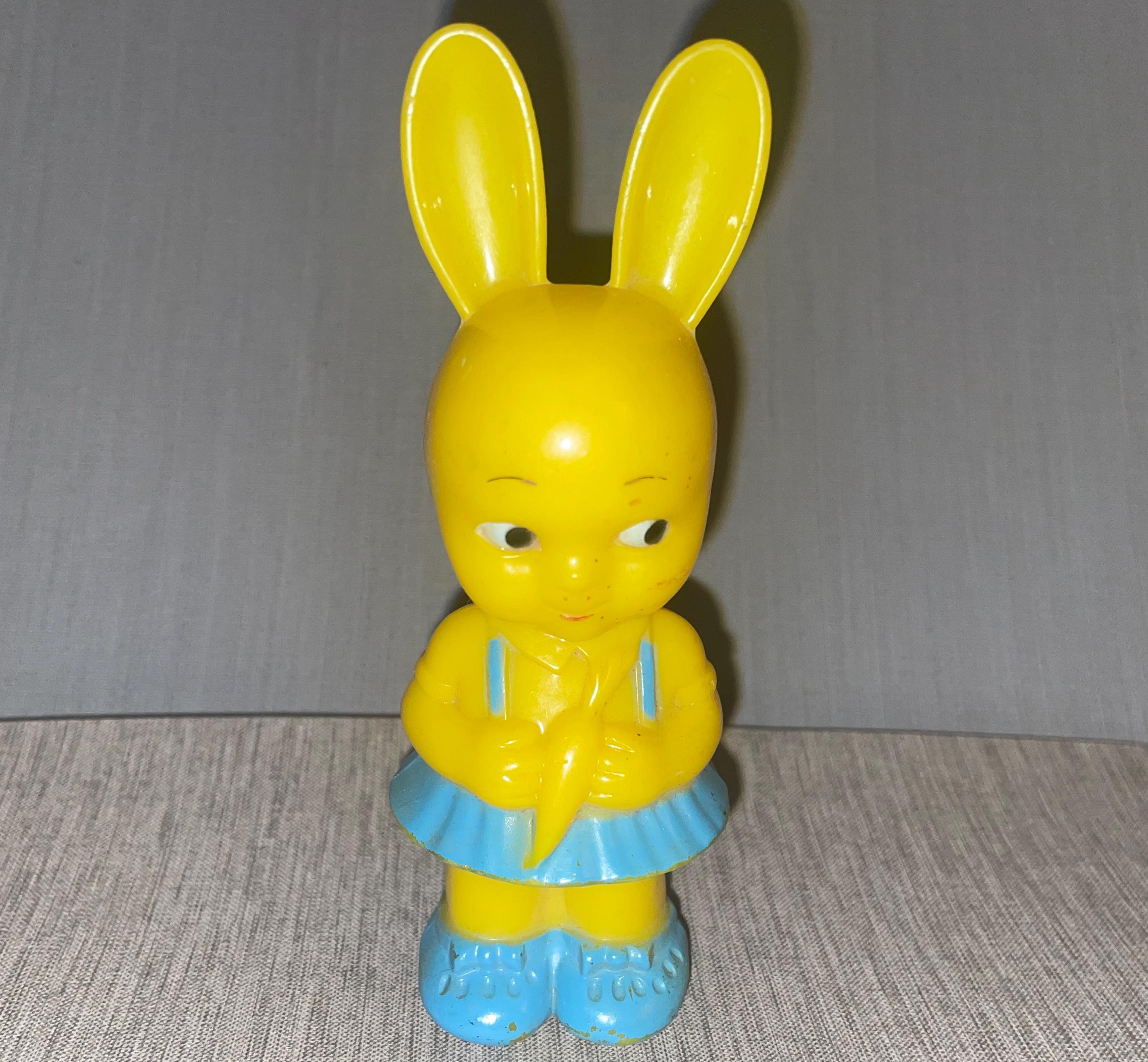 Vintage Knickerbocker Plastic Bunny - Etsy