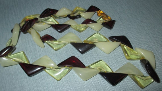 Vintage MOD Multi Color Amber Triangle Geometric B