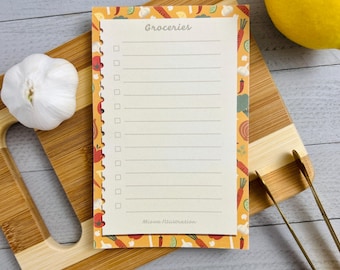 Gemüse Einkaufsliste Notizblock , 4x6 Einkaufsliste Pad
