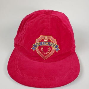 Vintage 1990s The Limited Navy Velvet Crest Cap s-l400.jpg main image 4