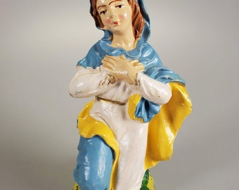 Vintage 4" FONTANINI Kneeling Mary Nativity Figurine - Made in Italy