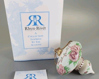 Vintage 2001 Rhyn Rivet "For The One I Love" Porcelain Christmas Ornament
