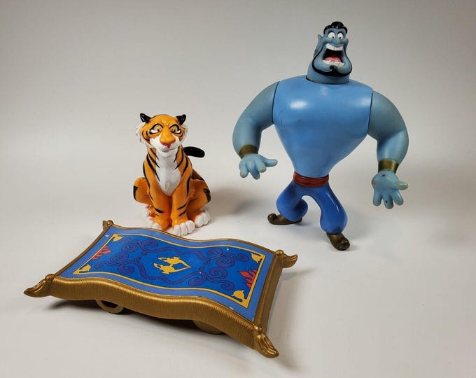 Aladdin Figure Vintage Disney Aladdin Action Figure Lot: Genie, Carpet & Rajah - Etsy