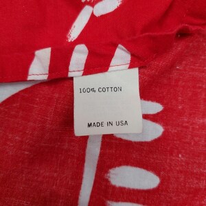 Vintage Carson Pirie Scott L-shirt heren rood wit bloemen Hawaiiaans button-down shirt afbeelding 6