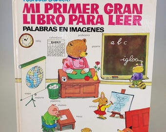 Vintage 1973 Richard Scarry Spanish Language "Mi Primer Gran Libro Para Leer"