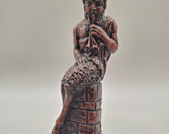 Pieza de ajedrez vintage de Anne Carlton, mitología de los dioses griegos, peón negro.