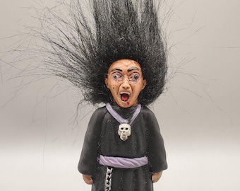 Vintage Pocket Screamers Spooky Witch Figurine LED Eyes Halloween Decor WORKS