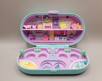 Vintage 1992 Polly Pocket Babysitting Stamper Baby Nursery Compact Dollhouse