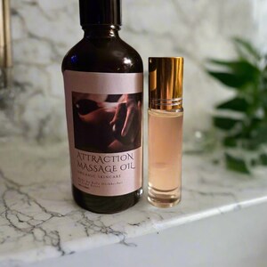 ATTRACTION Massage Oil GIFT SET~ Roller Bottle & 4oz Essential Oil Blend