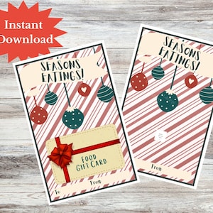 Last minute gift, Gift Card holder, Restaurant Gift Card Holder, printable gift card holder, last minute Christmas gift, gift for her