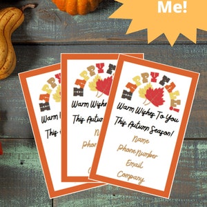 Customize Autumn Pop by Tags, Fall Real Estate Pop by Printable Tag Real Estate Marketing Thank You Tag CUSTOMIZABLE, client appreciation