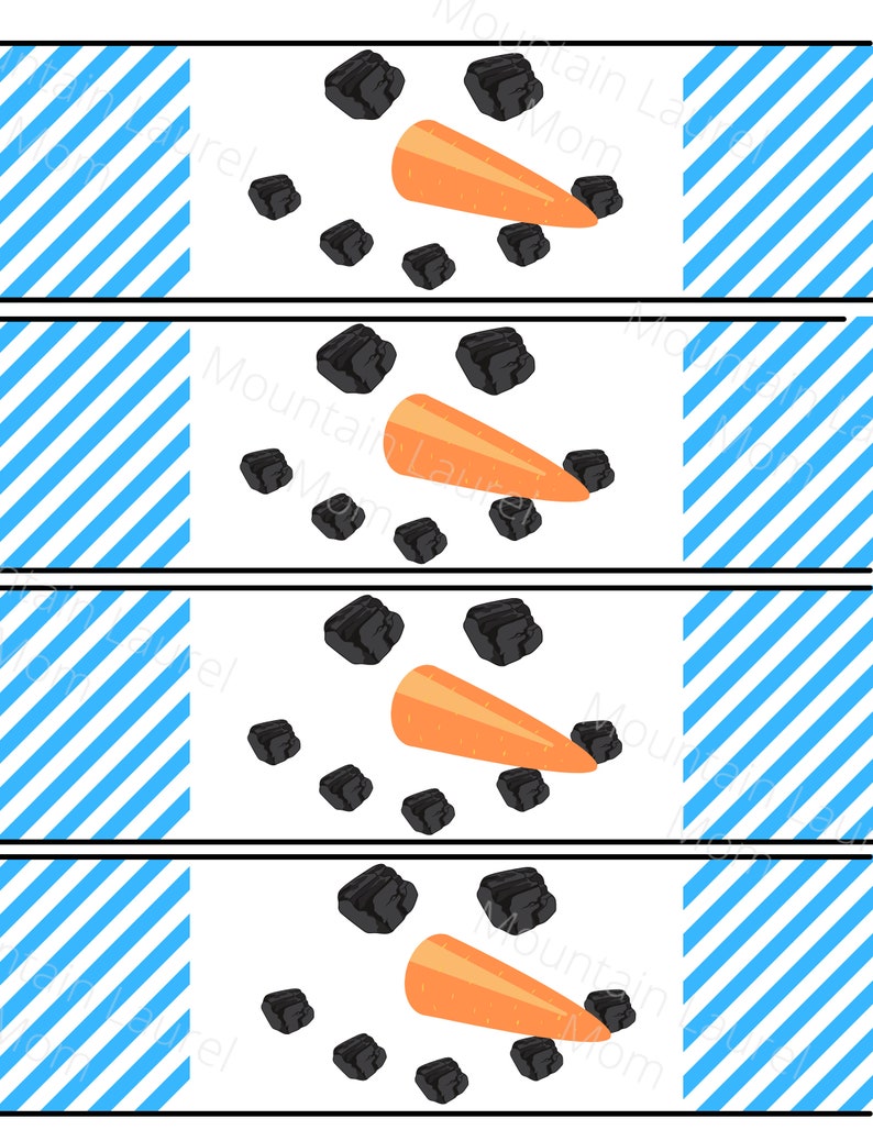 Printable Christmas Snowman Water Bottle Labels, Christmas Snowman ...