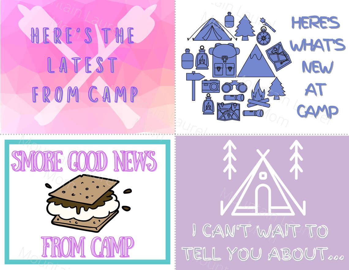 Summer Camp Printable Postcards, Summer Camp Printable Post Cards ...