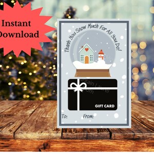 Regalo di Natale per l'insegnante, titolare della carta regalo stampabile, ringraziamento dell'insegnante, apprezzamento dell'insegnante, Natale dell'insegnante, titolare della carta regalo dell'insegnante