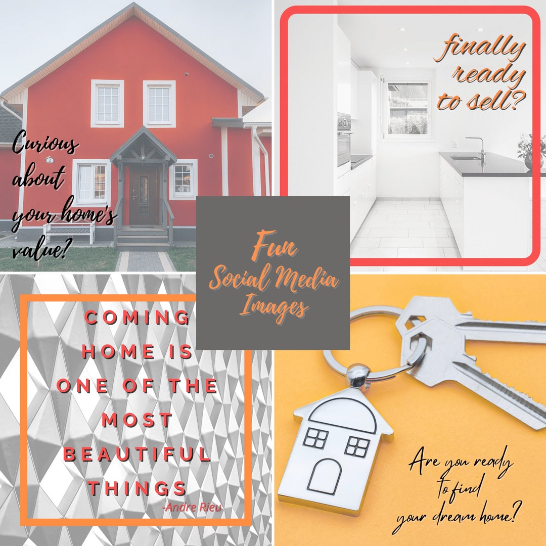 Black & White Real Estate Social Media, Social Media Templates ...