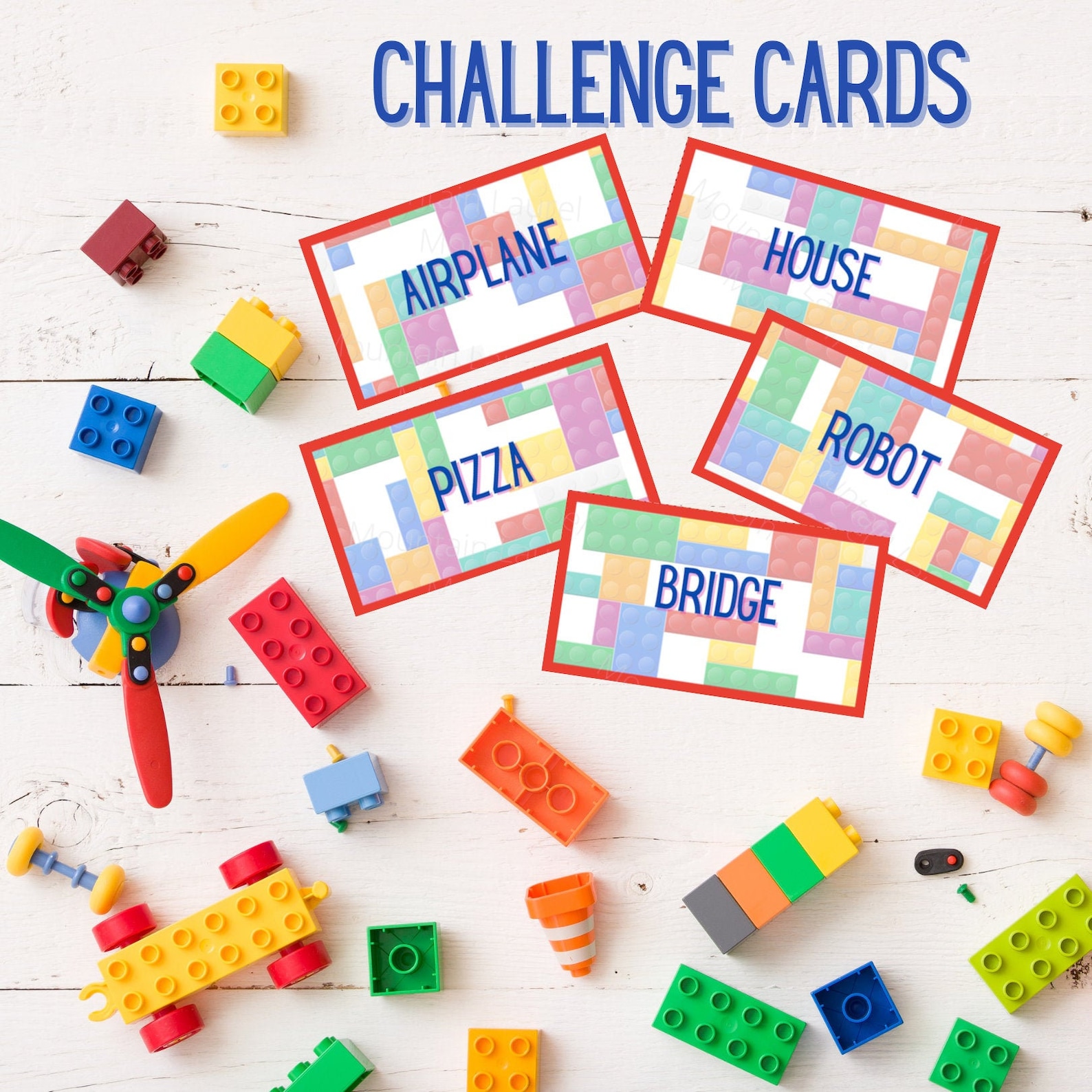 Lego Challenge Cards Lego summer activity Lego Activities | Etsy
