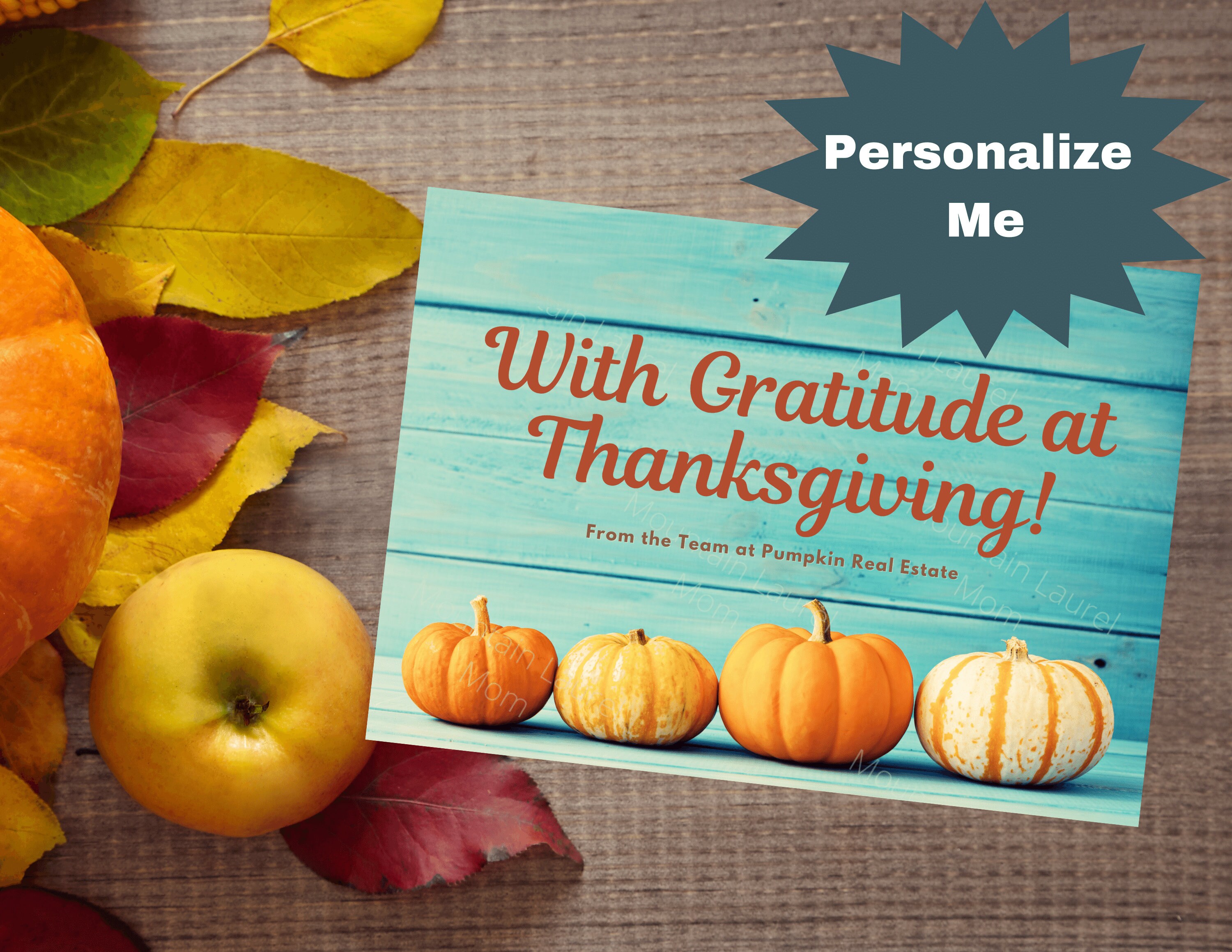 Business Thanksgiving Cards, Real Estate Thanksgiving Cards, Business ...