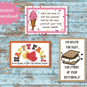 Summer Fall Pop by tag bundle for Real Estate, Summer Fall Realtor Pop by tags, Real Estate Marketing for client appreciation, smore pop by