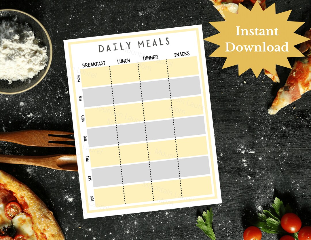 Daily Meal Planner, Meal Planner, Meal Planning, Dinner Planner ...
