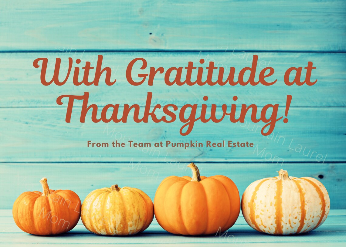 Business Thanksgiving Cards, Real Estate Thanksgiving Cards, Business ...