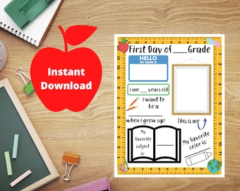 All About Me School Printable, First Day Activity (PDF)
