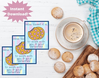 Cookie Client Gift Tag, Real Estate Pop By (PDF)