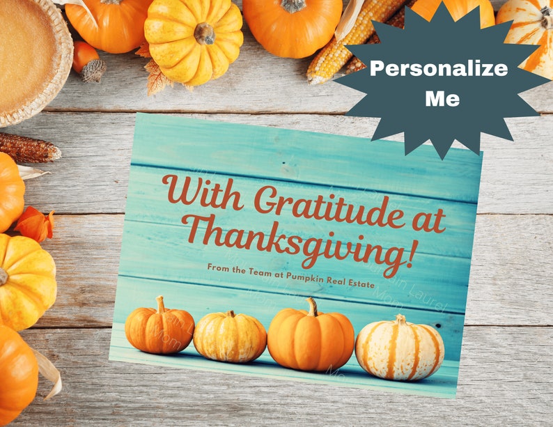 Business Thanksgiving Cards, Real Estate Thanksgiving Cards, Business ...