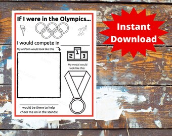 if i were in the olympics olympic printable olympic games etsy