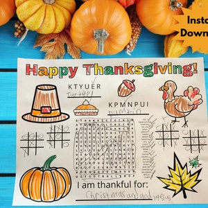 Thanksgiving placemat, Thanksgiving coloring page, Thanksgiving decor, kids thanksgiving, thanksgiving dinner, thanksgiving dinner decor