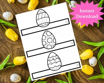 Easter printable for kids, Easter craft for kids, Easter printable craft, Easter egg crafts, Easter decor