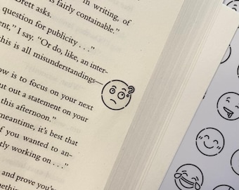 Sticky Feels – Clear Emoji Stickers for Book Lovers