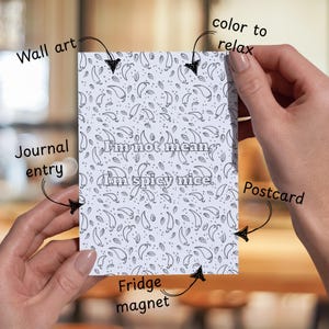 50 cartes polyvalentes pleines d'esprit - cartes postales amusantes, art mural, livre de coloriage