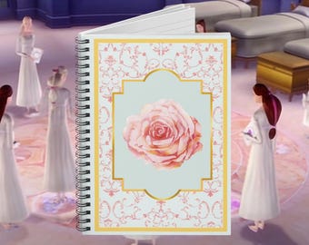 12 Dancing Princess Notebook Genevieve Pink Rose October Journal Ballet Gift Floral Diary Fairytale Birth-month Present Magical