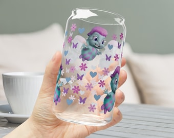 High-Quality Bibble Glass Cup with Straw Fairytopia Glass Tumbler Magic of the Rainbow Cute Butterfly Cup Mermaidia Gasket Push Lid 00s Y2K