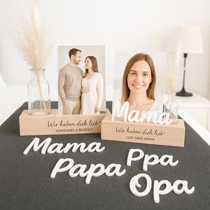 Aangepaste fotohouder Gepersonaliseerde Vaderdag aandenken gegraveerde naamkaarthouder en fotohouder Oprecht verjaardagscadeau Vaderdagcadeau