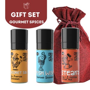 Holiday Spice Gift Set • BBQ Gift for Dad • Seasoning Pouch  • Salt and Pepper
