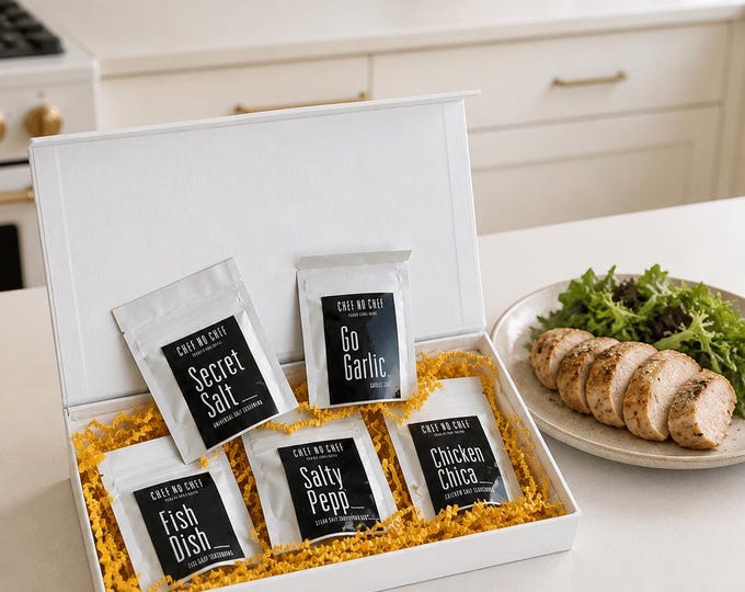 Spice Gift Set • Gourmet Seasoning Box • Cooking Gift • Kitchen Present for Mom Dad
