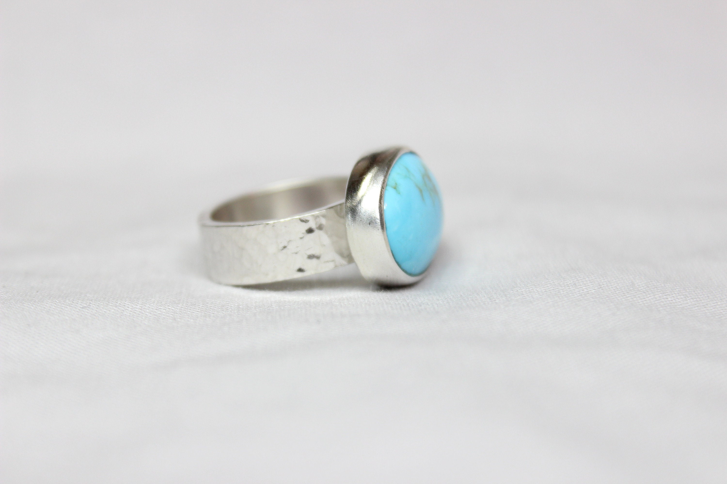 READY TO SHIP - Size 5.25 Oval Kingman Turquoise Sterling Silver Ring ...