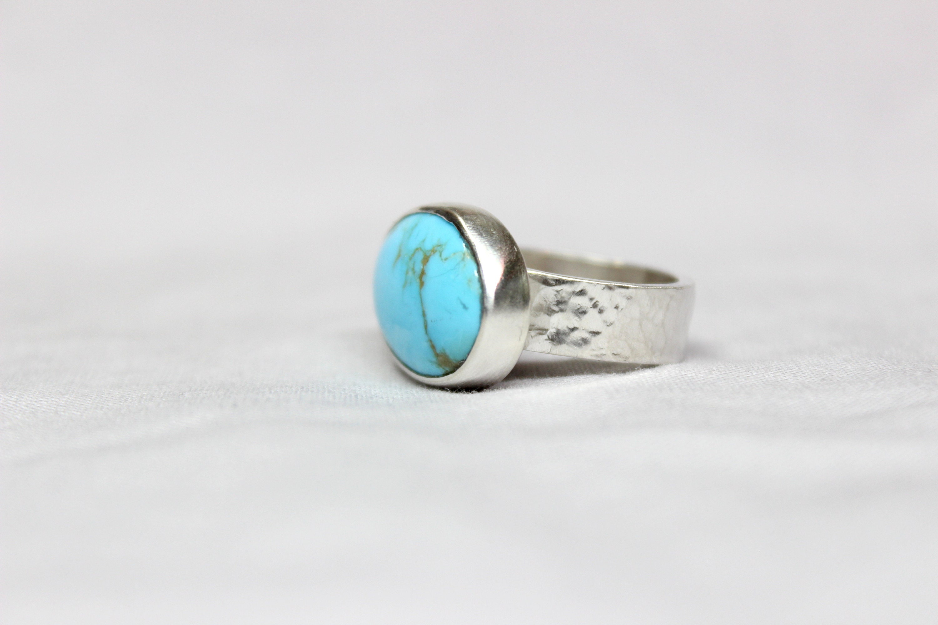 READY TO SHIP - Size 5.25 Oval Kingman Turquoise Sterling Silver Ring ...