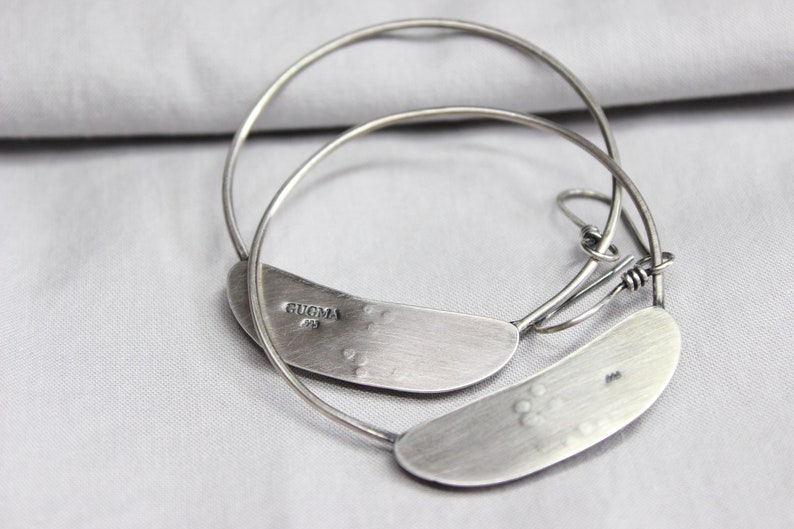 Two Stone Earrings Gugma Women/'s Jewelry New Lander Spiderweb x White Buffalo Turquoise Sterling Silver Dangle Hoop Earrings