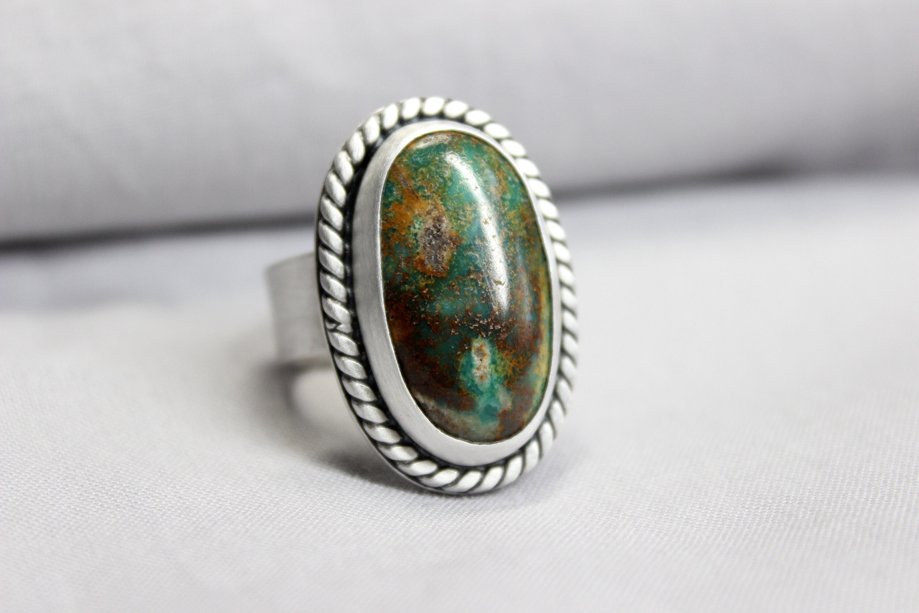 Handcrafted Green Kingman Turquoise & Sterling Sil