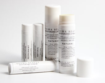 All Natural Lip Balm | Organic All Natural Peppermint Vanilla Bean Lip Care Ingredients | Small Batch Made In New York | Gugma Beauty