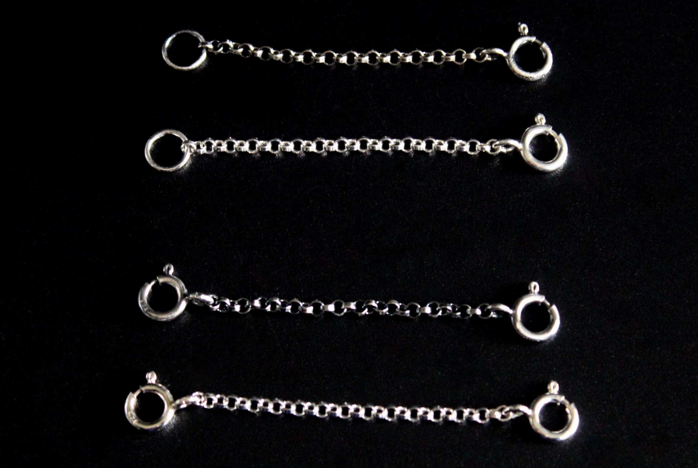 Large Sterling silver toggle clasp necklace extender extension 2, 3 & 4  inch options - South Paw Studios Handcrafted Designer Jewelry